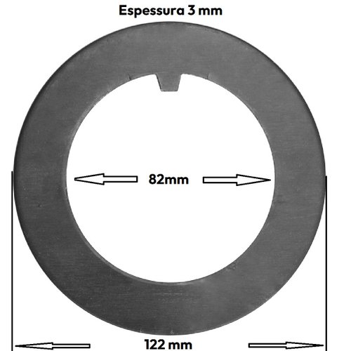 Arruela lisa para cubo carreta randon 122,5x81,8m (0035024 air parts)