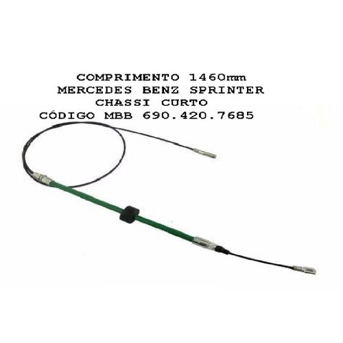 Cabo freio mao dianteiro mercedes benz sprinter (t9213 tuba)