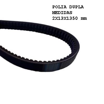 Correia dupla v alternador mercedes benz om366la (2x13x1350 bosch)