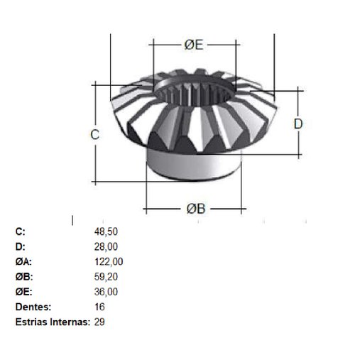 Engrenagem planetaria ford f400 f4000 gm d40 (ph467)