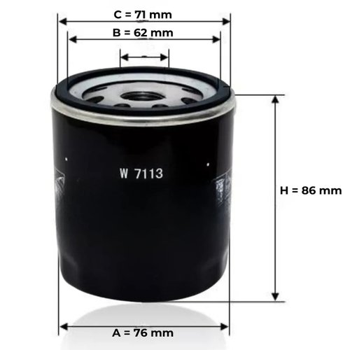 Filtro oleo motor ford fiesta ka 14/ (especial) (w7113 mann)
