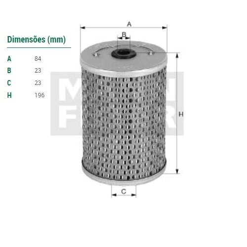 Filtro oleo motor mercedes benz om366 366a (h947/1)