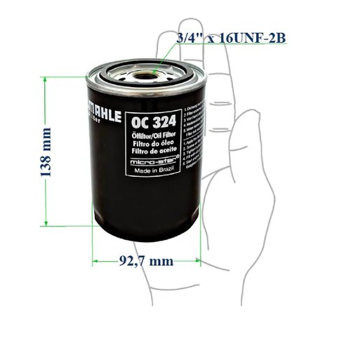 Filtro oleo motor perkins 4236 q20b s4 s4t (oc324)