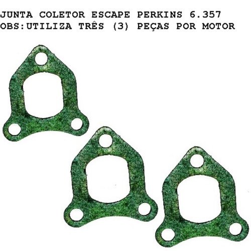 Jg junta coletor escapamento perkins 6357 gm d60 (70821s)