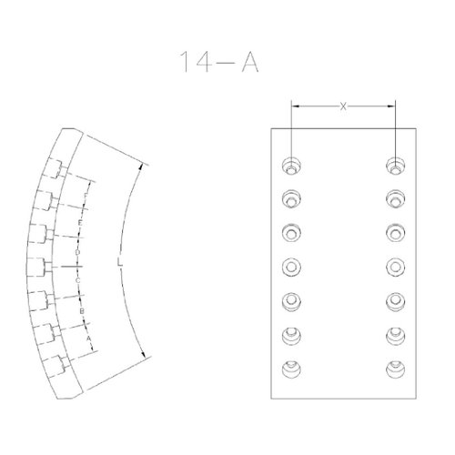 Jg lona freio dianteira ford f750 f13000 f21000 (l488 lonaflex)