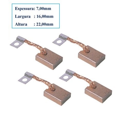 Jogo escova motor partida fusca opala corcel (bsx8b12v)