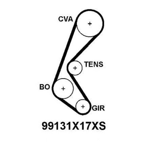 Kit correia cva dentada fiat uno 1.0 8v 96/01 (ks211 gates)