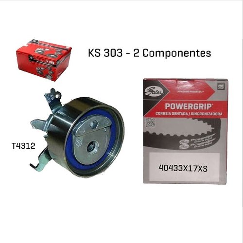 Kit correia cva dentada gm corsa 1.0 8v 1.8 8v 02/ (ks303 gates)