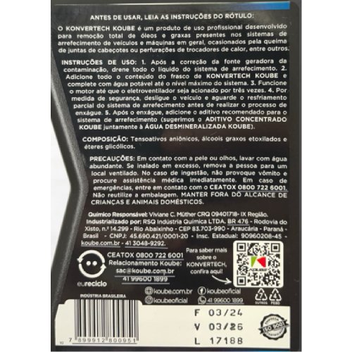 Limpa oleo sistema arrefecimento koube (20031 koube)