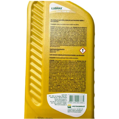 Oleo caixa lubrax 75w90 semisintetico (gold 75w90 petrobras)