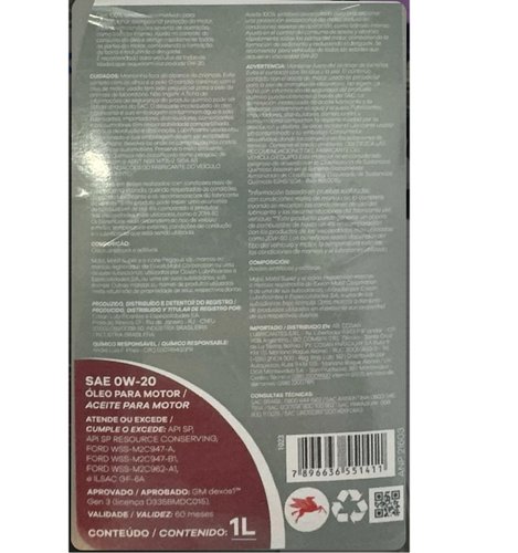 Oleo motor sintetico mobil super 0w-20 api sp (0w20 mobil)