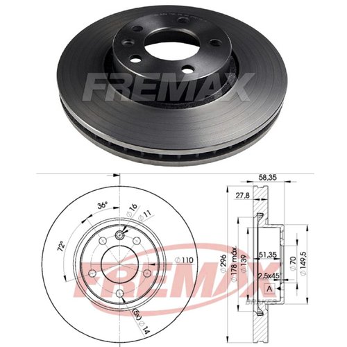 Par Disco freio dainteiro gm omega 6 cilindros (bd1134)