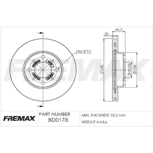 Par Disco freio dianteiro fiat palio 1.0 8v 16v 97/ (bd0178)