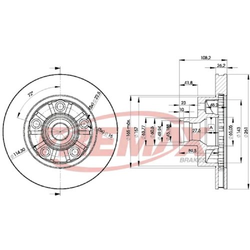 Par Disco freio dianteiro ford ranger 261mm (bd7922)