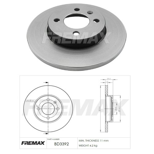 Par Disco freio dianteiro vw golf /98 solido 256mm 4f (bd3392)