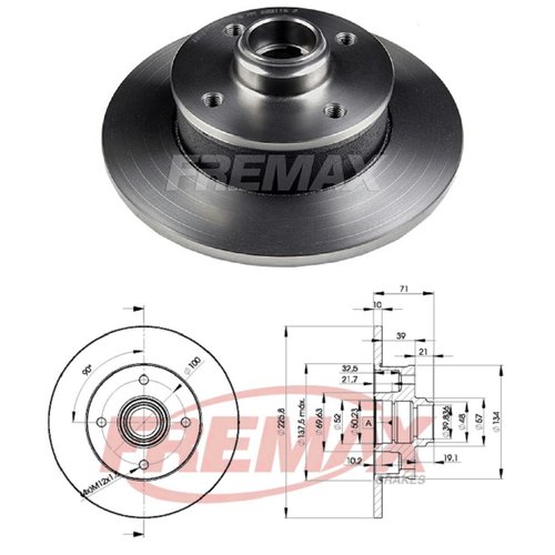 Par Disco freio traseiro vw golf /98 (bd3393)