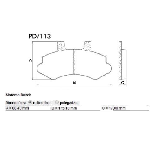 Pastilha freio dianteira gm silverado 99/ (pd113 fras le)
