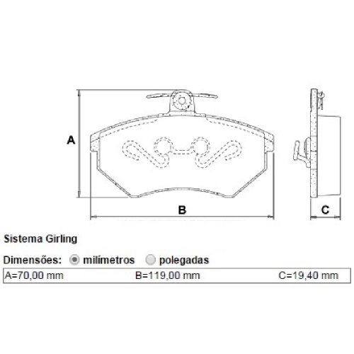 Pastilha freio dianteira vw golf /97 audi a4 1.8 (syl1040)