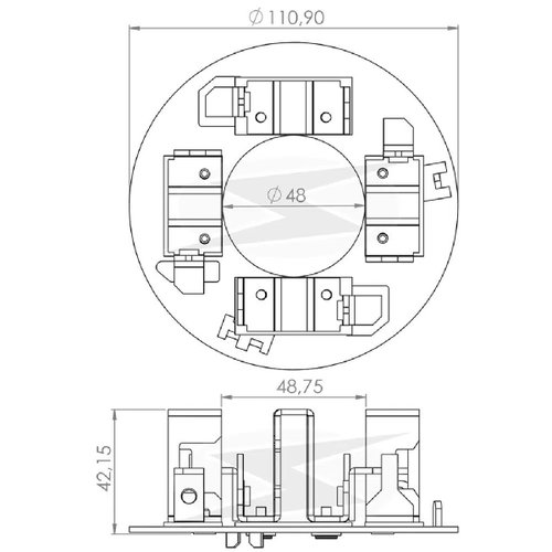 Porta escova motor partida mercedes benz je 24v (uf1.114/4)