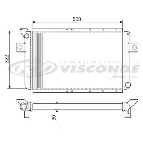 Radiador arrefecimento motor ford corcel i 73/77 (11006 visconde)