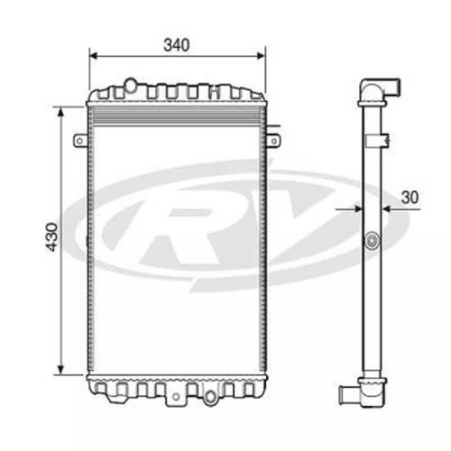 Radiador arrefecimento motor vw gol ap cht 87/94 (12251)