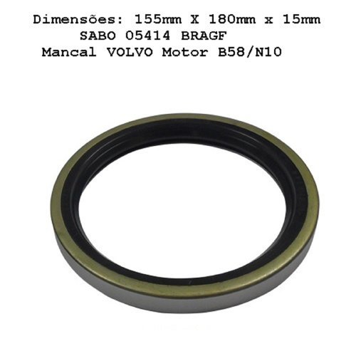 Retentor mancal traseiro volvo b58 d10 n10 n12 (05414bragf)