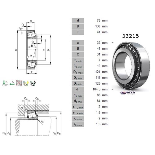 Rolamento roda  traseira externo mercedes benz (33215 zwz)