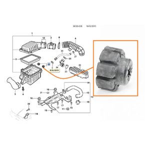 Bucha coxim carcaca filtro ar gm corsa celta (90351570 gm)