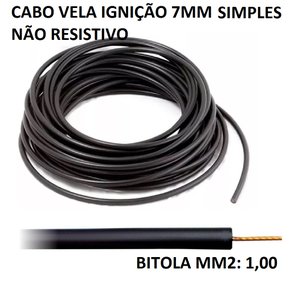 Cabo vela  ignicao 7mm em metro universal (ig7mm)