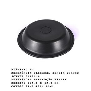 Diafragma freio ar 9 polegadas (234362)