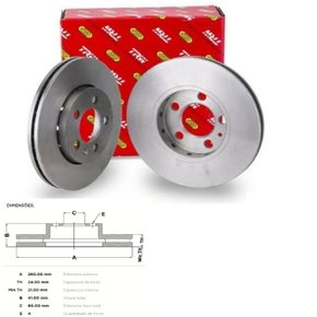 Par Disco freio dianteiro gm corsa prisma montana (rcdi03000)