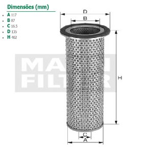 Filtro ar seguranca ford cargo /86 (c12100/1)