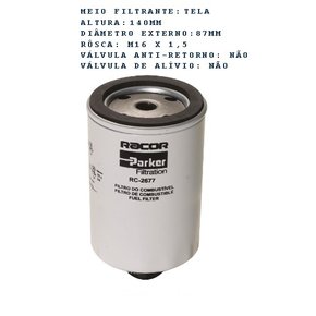 Filtro sedimentador vwc  ford cargo  motor mwm (rc2677 racor)
