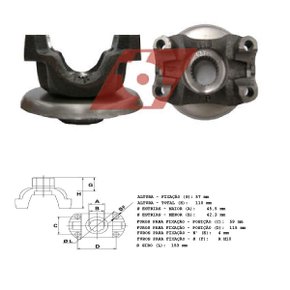 Flange diferencial mercedes benz 1620 1720 accelo (fl1372)