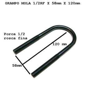 Grampo mola ford willys jeep 1/2rf 58mm x 120mm (wil01)