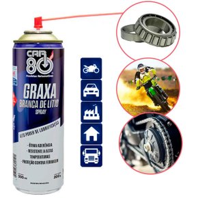 Graxa spray branca de cavidade base de litio 300ml (car80 graxa branca)