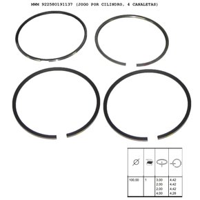 Jg anel motor mwm std d225 4 canaletas (922580191137)