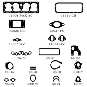 Jg junta motor continetal ford willys 4 cil 45/52 (13006pakcb)
