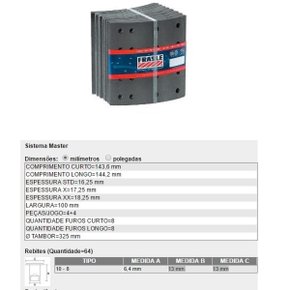 Jg lona freio vwc 7110 8120 8150 9150 ford cargo (fd58)