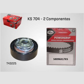 Kit correia cva renault logan sandero 1.6 8v 09/ (ks704 gates)