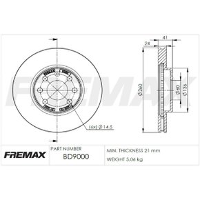 Par Disco freio dianteiro gm corsa prisma montana (bd9000)