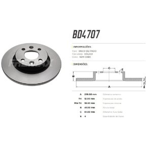 Par Disco freio dianteiro renault logan sandero solido (bd4707)