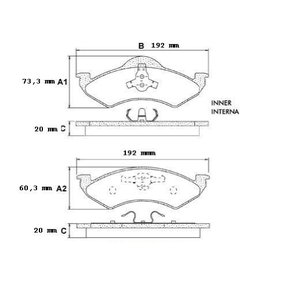 Pastilha freio dianteira dodge dakota 00/02 (hfp5246)