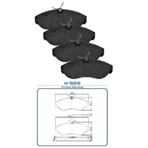 Pastilha freio dianteira fiat ducato 2.8 boxer 2.5 (n566 cobreq)