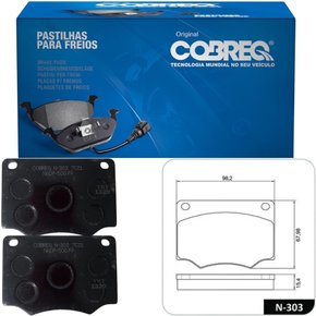 Pastilha freio dianteira gm opala 77/92 sist varga (n303 cobreq)