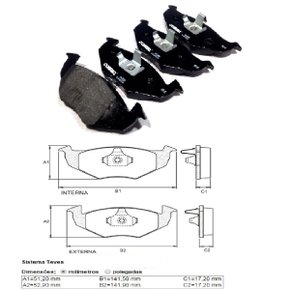 Pastilha freio dianteira vw gol g5 09/ bosch f2 (n288 cobreq)