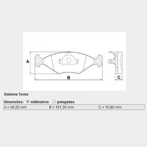 Pastilha freio dianteira vw gol parati 96/6.09 (rcpt02140)