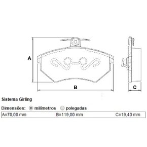 Pastilha freio dianteira vw golf /97 audi a4 1.8 (hfp5090)