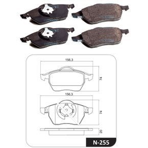 Pastilha freio dianteira vw passat 1.8 1.8t 2.0 (n255 cobreq)