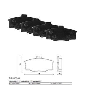 Pastilha freio gm monza 82/ ford corcel 84/ (n309 cobreq)